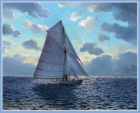 Schmetterlings-Yacht auf Schleichfahrt