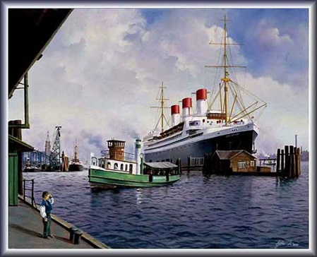 Die Cap Arcona an den Landungsbrücken