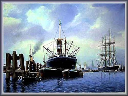 Die "Wahehe", ein Schiff der Woermannlinie_Westafrika