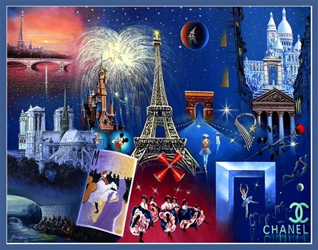 Moulin Rouge, Notre Dame, Can Can und die Loire und viel mehr auf diesem Gemälde